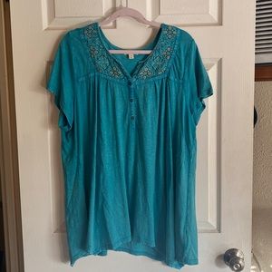 Turquoise Blouse